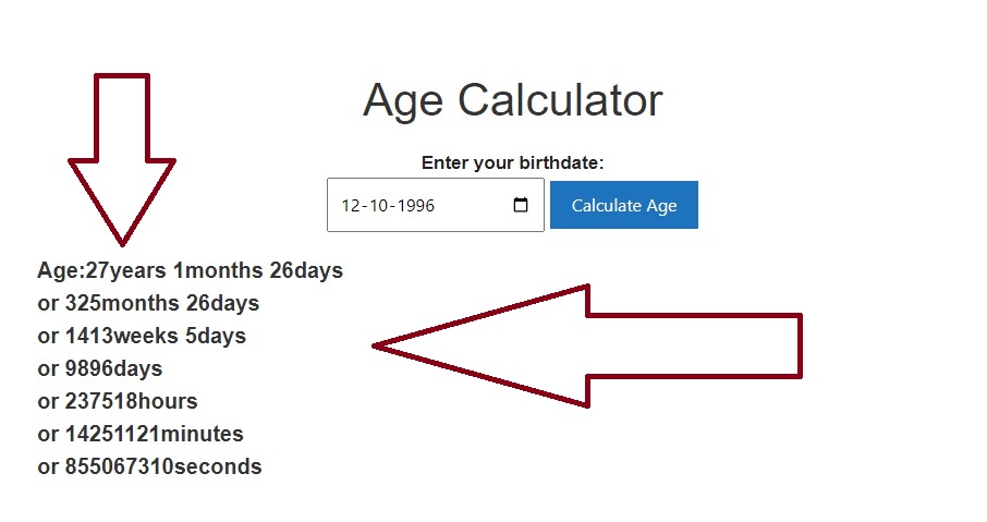 Online age calculator