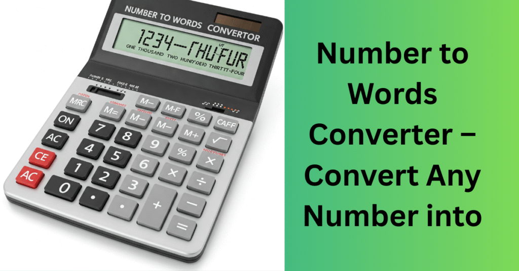 Number to Words Converter 