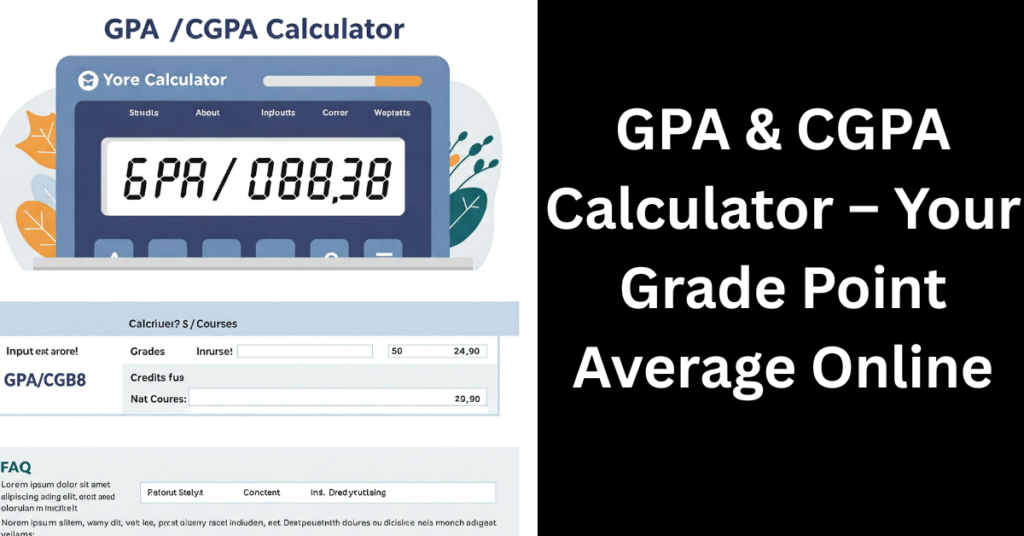 GPA & CGPA Calculator