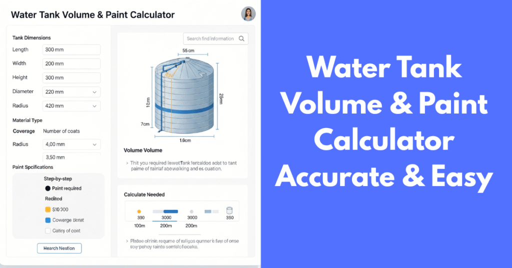 Water Tank Volume & Paint Calculator