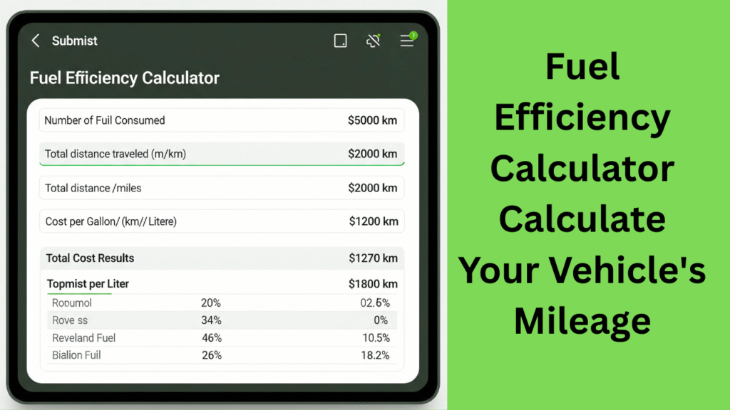 Fuel Efficiency Calculator