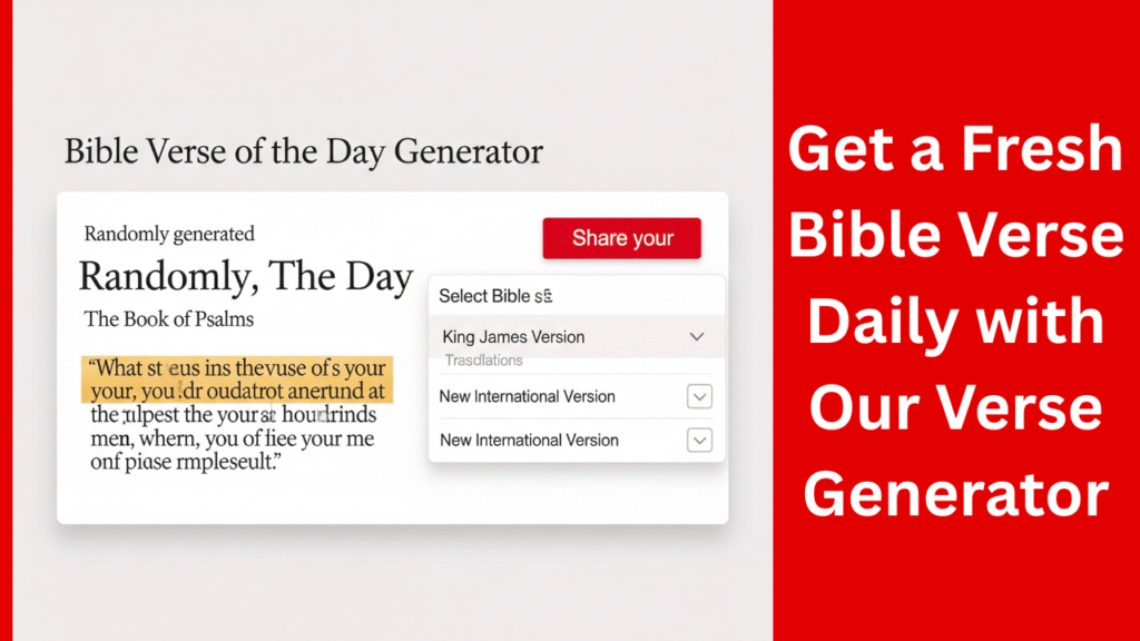 Daily Bible Verse Generator