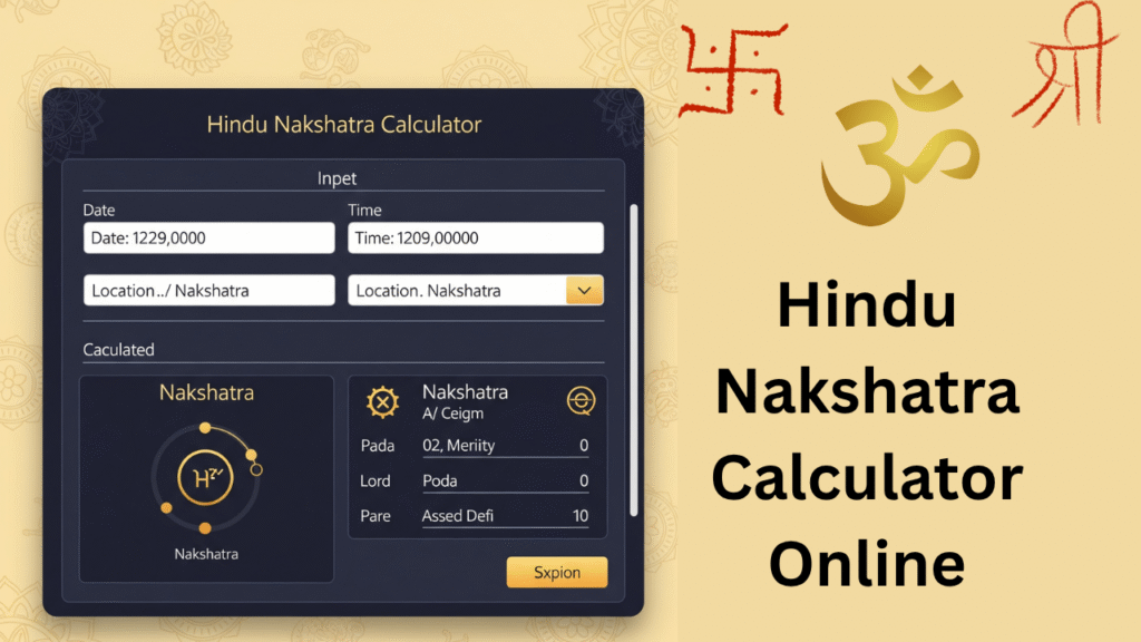 Hindu Nakshatra Calculator