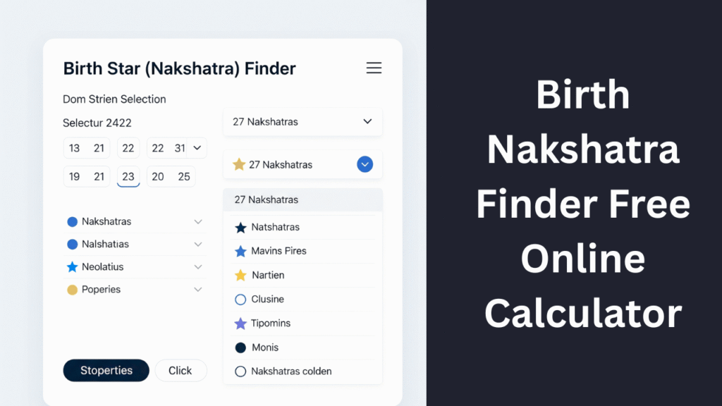 Nakshatra Finder