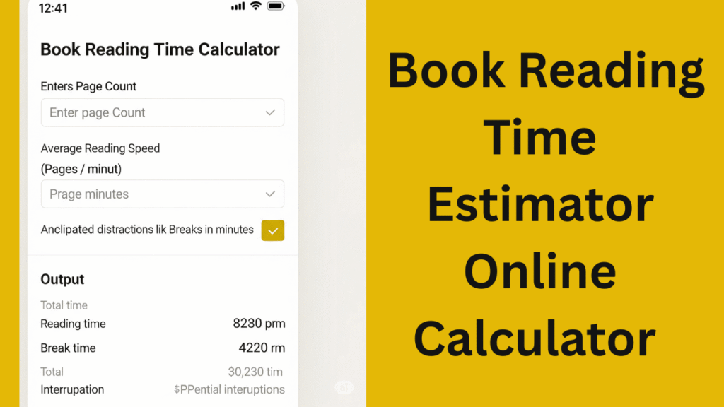 Book Reading Time Calculator