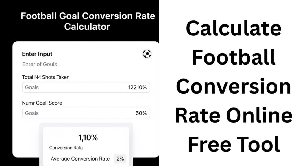 Football Goal Conversion Rate Calculator