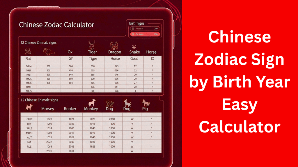 Chinese Zodiac Calculator