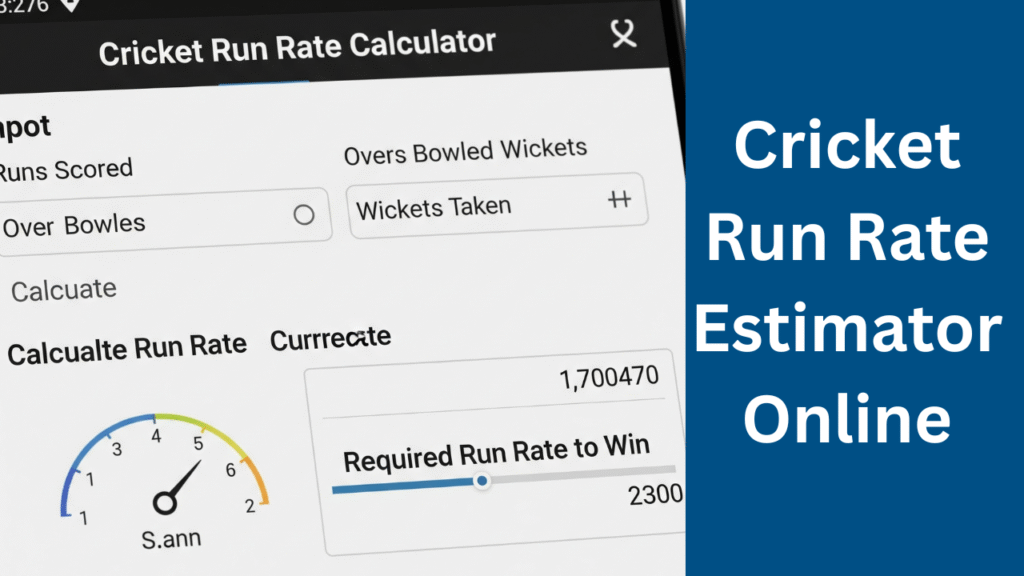 Cricket Run Rate Calculator