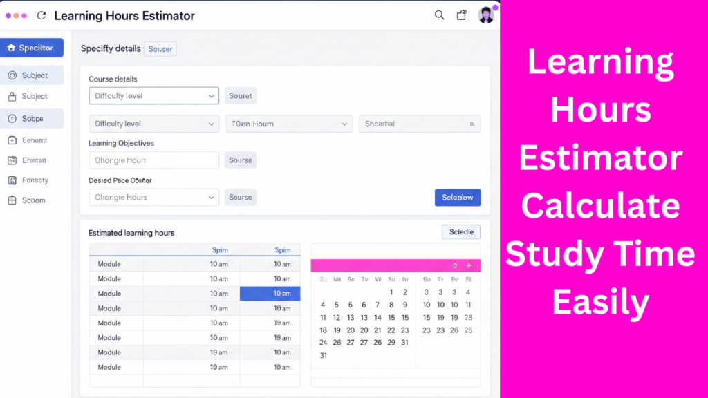 Learning Hours Estimator
