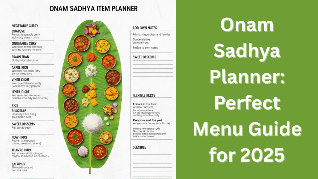 Onam Sadhya Planner