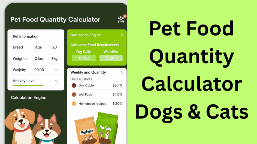 Pet Food Quantity Calculator
