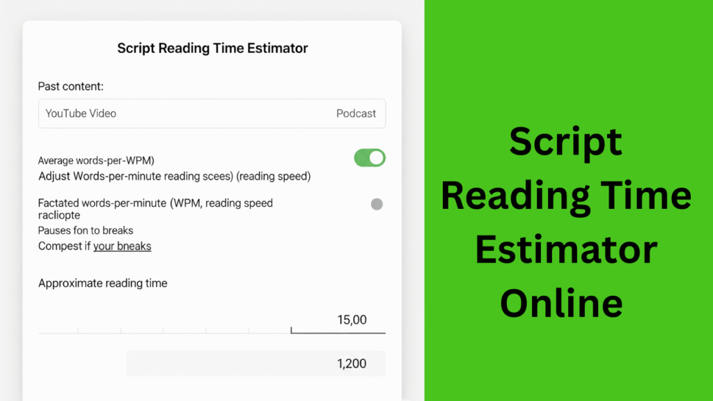 Script Reading Time Estimator
