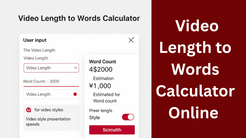 Video Length to Words Calculator