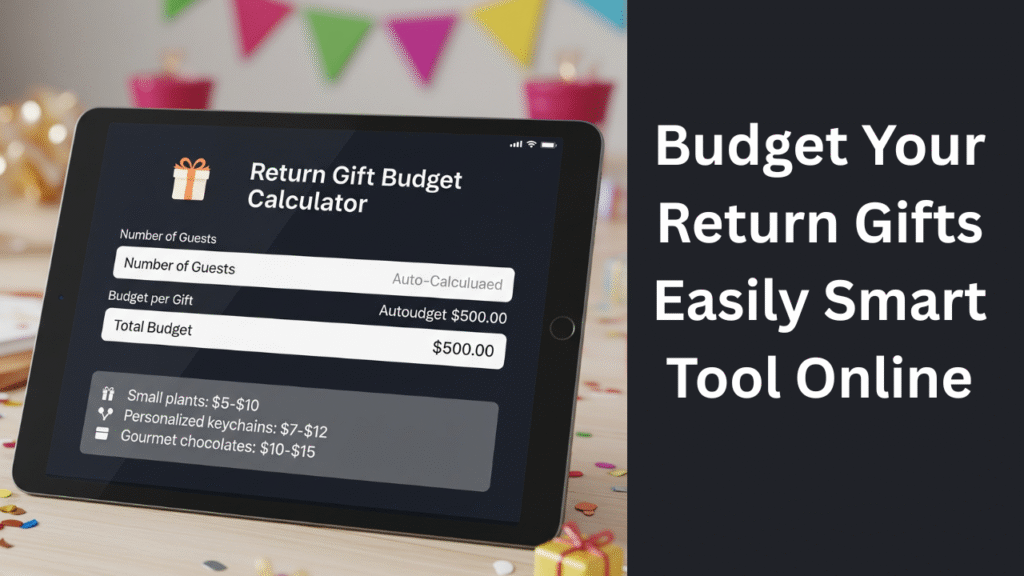 Return Gift Budget Calculator