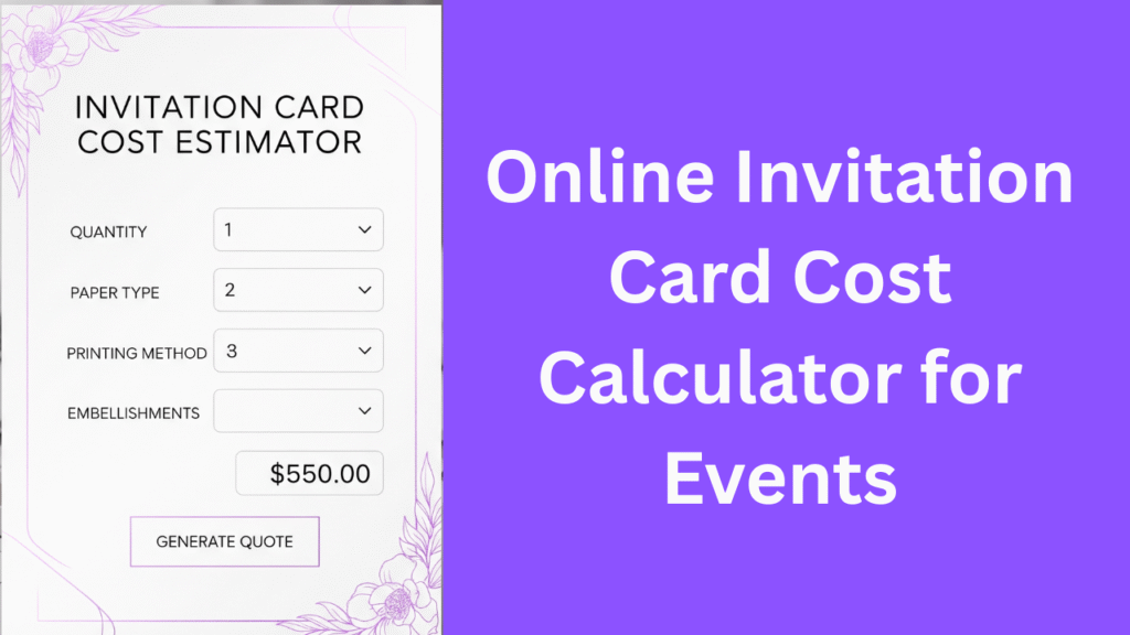 Invitation Card Cost Estimator